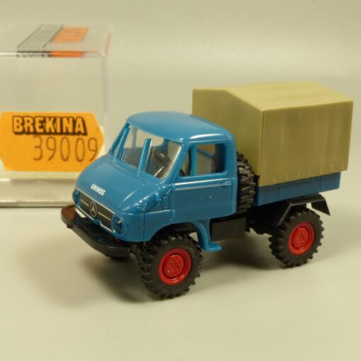 Brekina 1:87 39009 MB Unimog U411 Pritsche/Plane in OVP EX7294