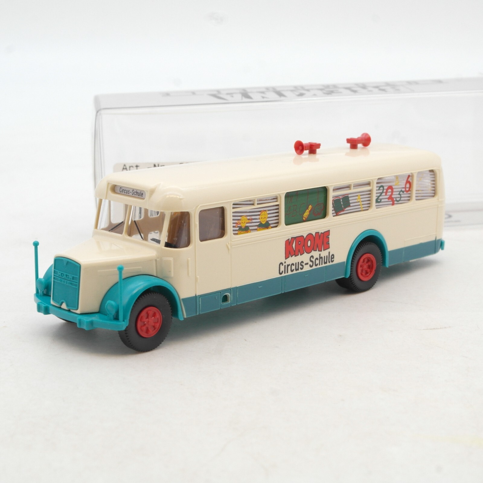 Brekina 1:87 59202 MAN MKN Omnibus Krone Circus-Schule in OVP RG405