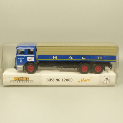 Brekina 1:87 74601 Büssing 12000 Planen-LKW HACO in OVP EX5279 – Bild 4