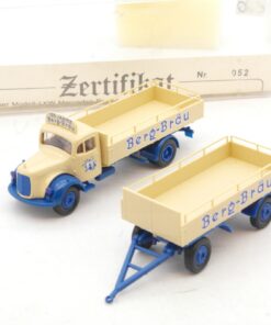 Brekina 1:87 Mercedes MB Hängerzug Berg Bräu in EVP RG815