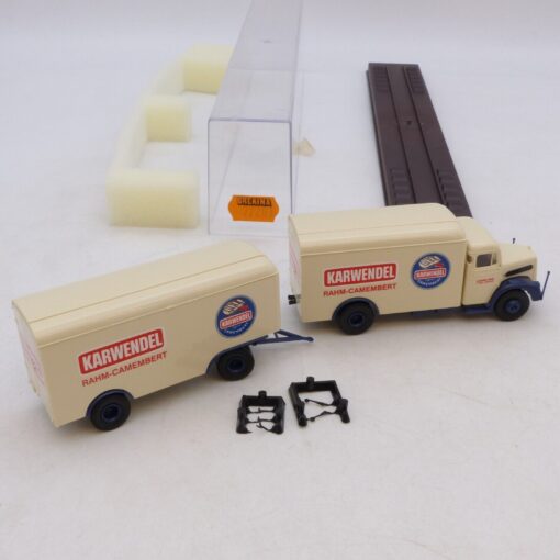 Brekina 1:87 Nr.: 72201 MAN 758 Hängerzug KARWENDERL Camembert, in OVP EB7158 – Bild 3