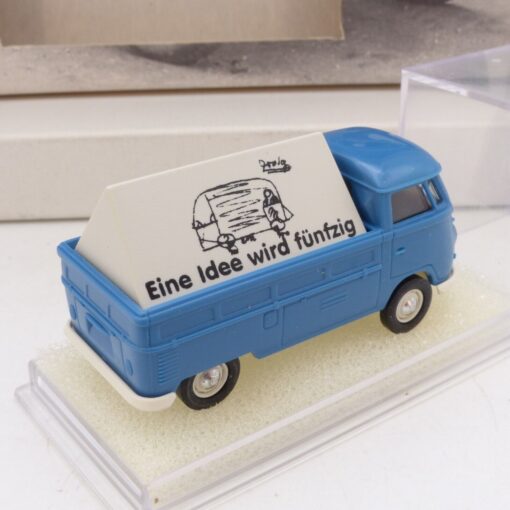 Brekina 1:87 Werbemodell: VW T1 Pritsche Eine Idee wird fünfzig, in OVP EX1553 – Bild 3