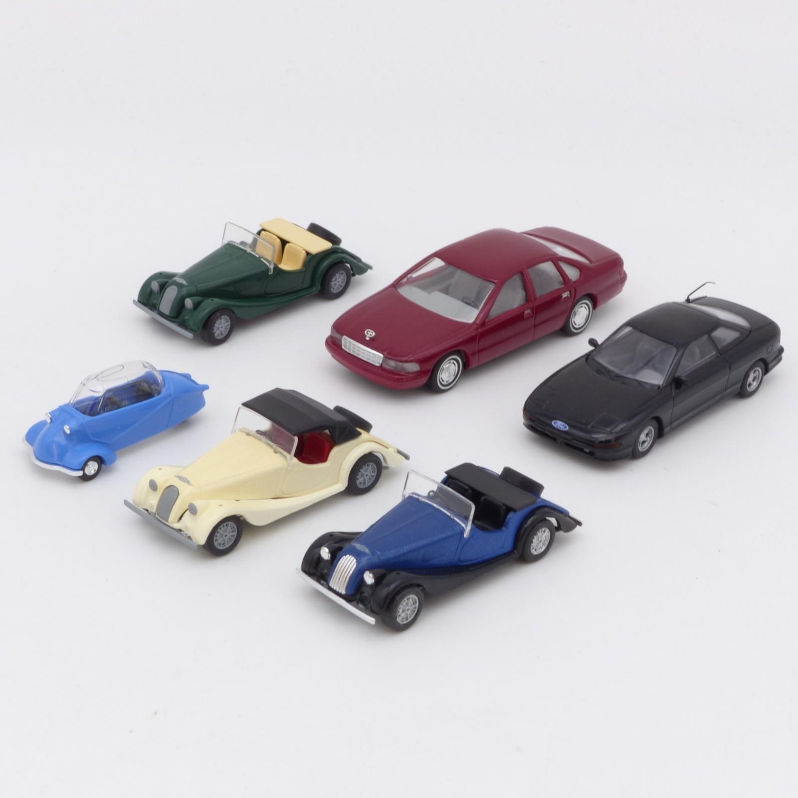 Busch 1:87 6er-Pack diverse ältere PKW Modelle in Tüte siehe Bilder o. EX8171