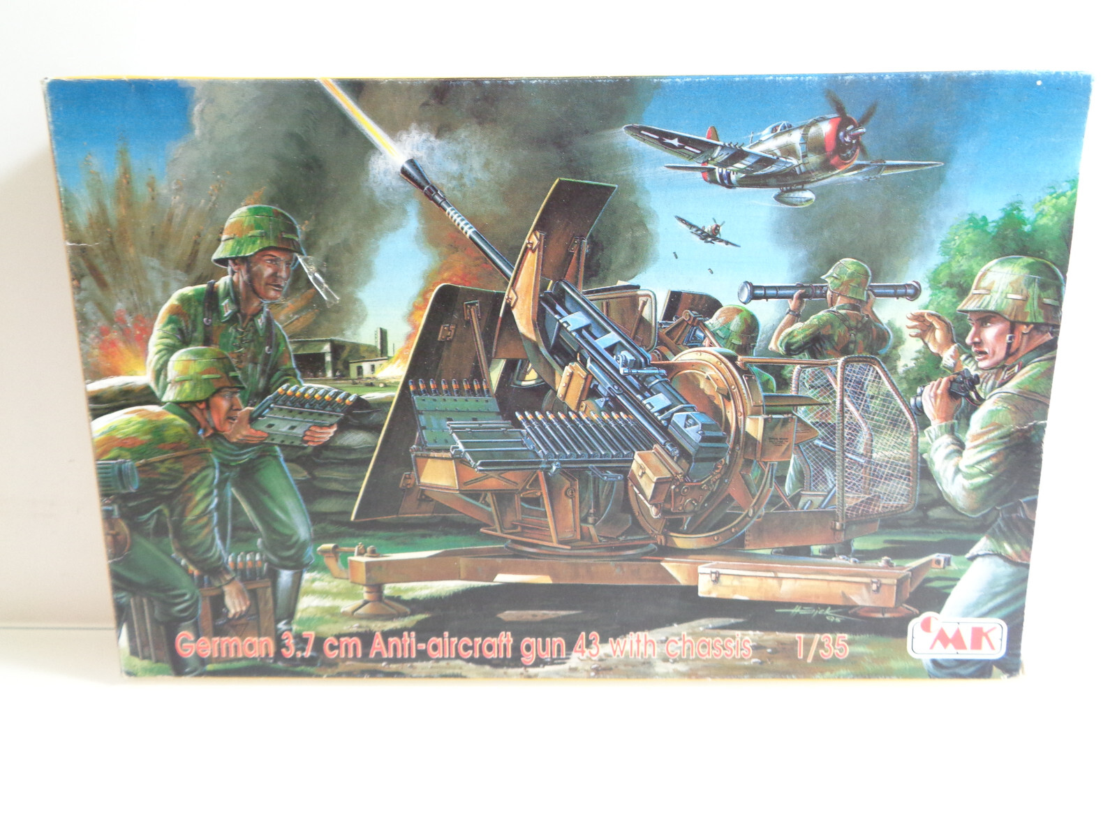 CMK 1:35 T35005 German 3.7cm Anti-qaircraft gun 43 with chassis in OVP JD6746