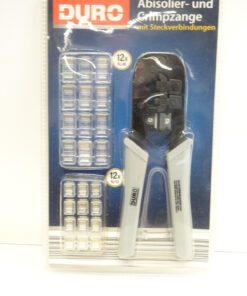 DURO Abisolier- und Crimpzange mit Steckverbindungen in OVP LE1664