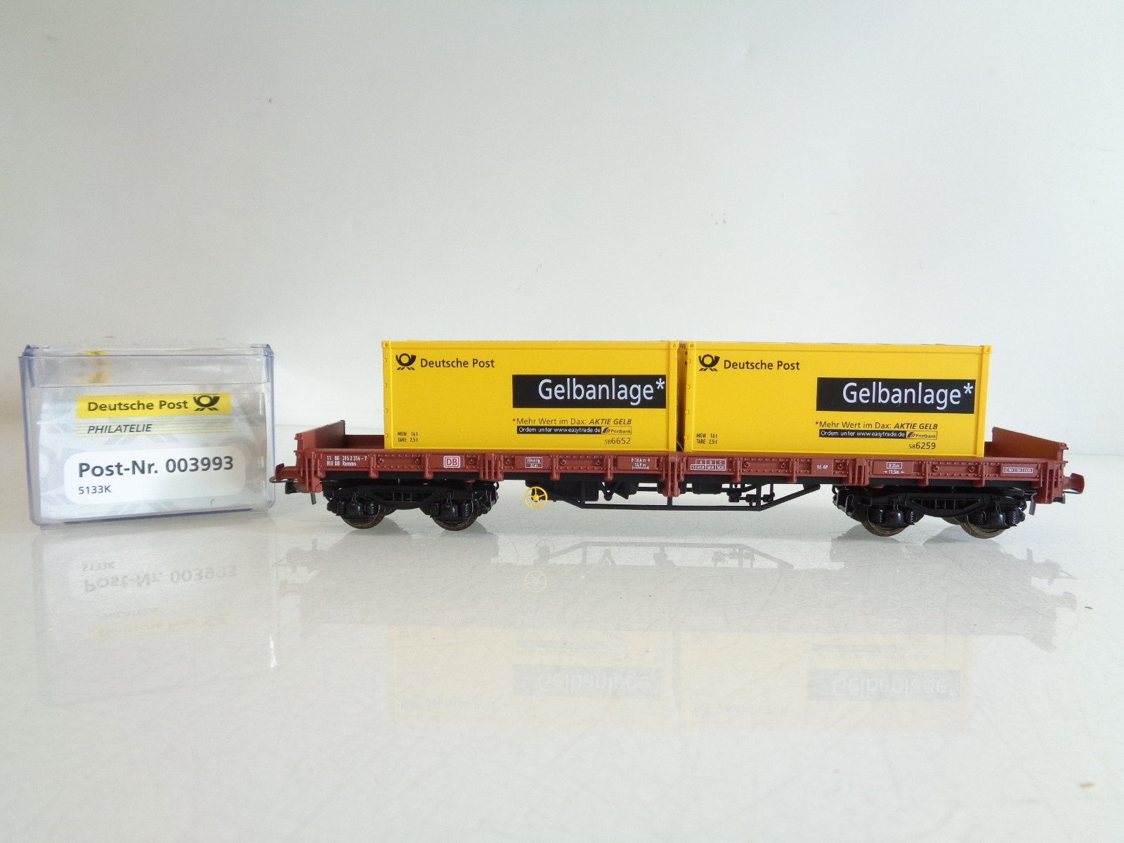 Electrotren H0 003993 Containertragwagen mit 2 Postcontainer der DB in OVP BH803
