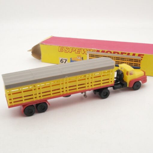 Espewe Modelle 1:87 1067 Unic Tiertransportauflieger DDR in OVP RI4479 – Bild 3