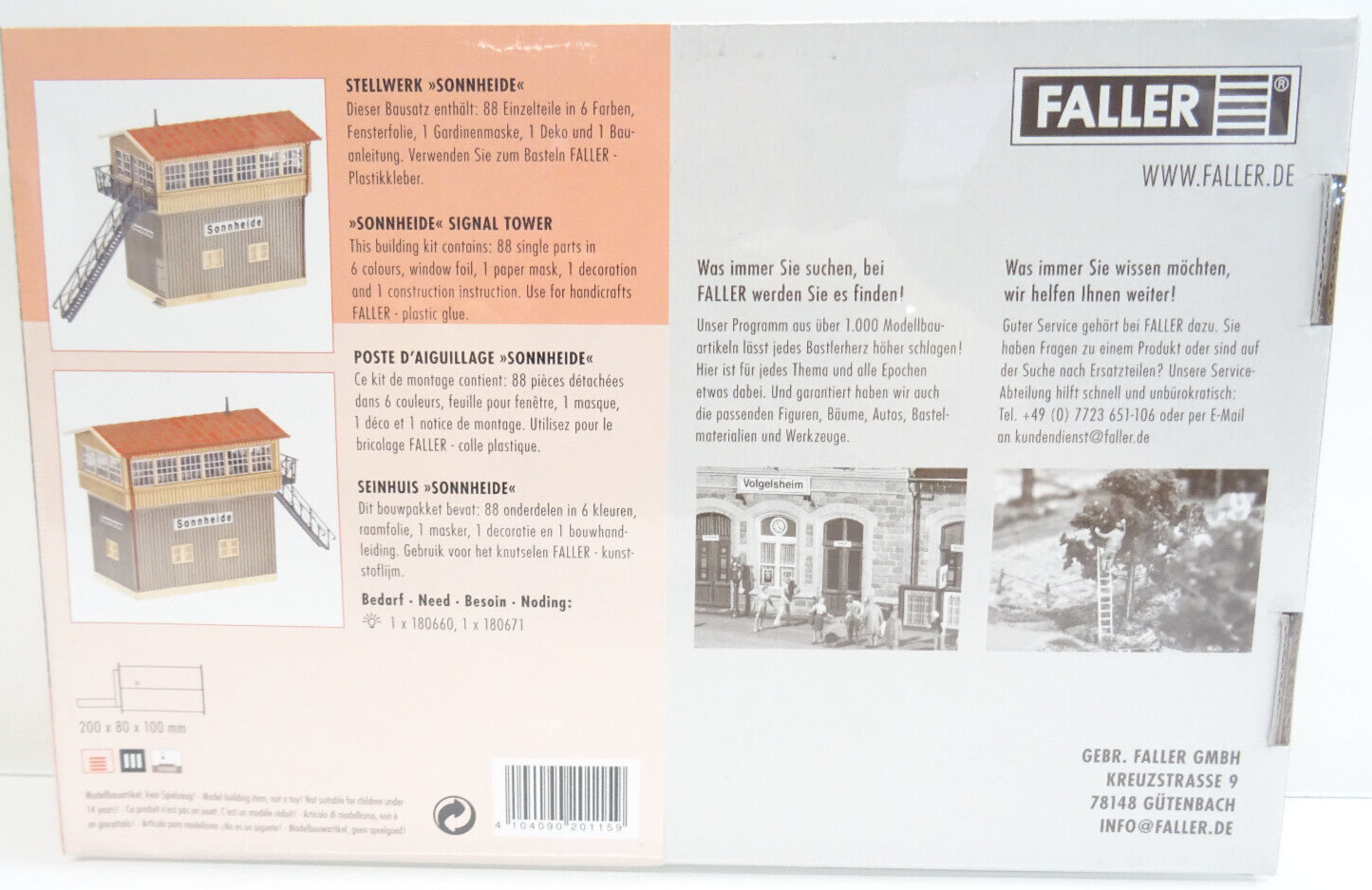 Faller H0 120115 Bausatz Stellwek Sonnheide NEU in OVP C24 – Bild 3