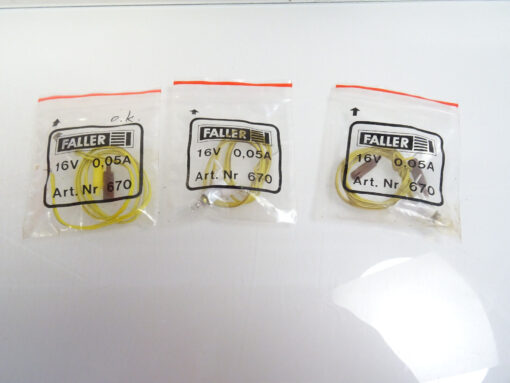 Faller H0 670 Beleuchtungssockel 3x in OVP AR7133