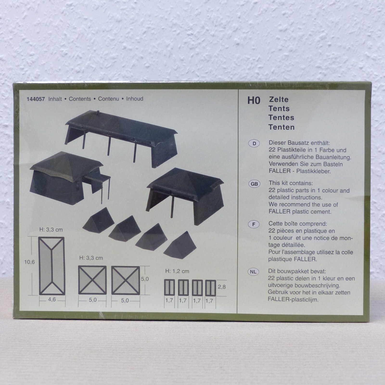 Faller H0 Bausatz 144057 Militärische Zelte in OVP EX3009 – Bild 3