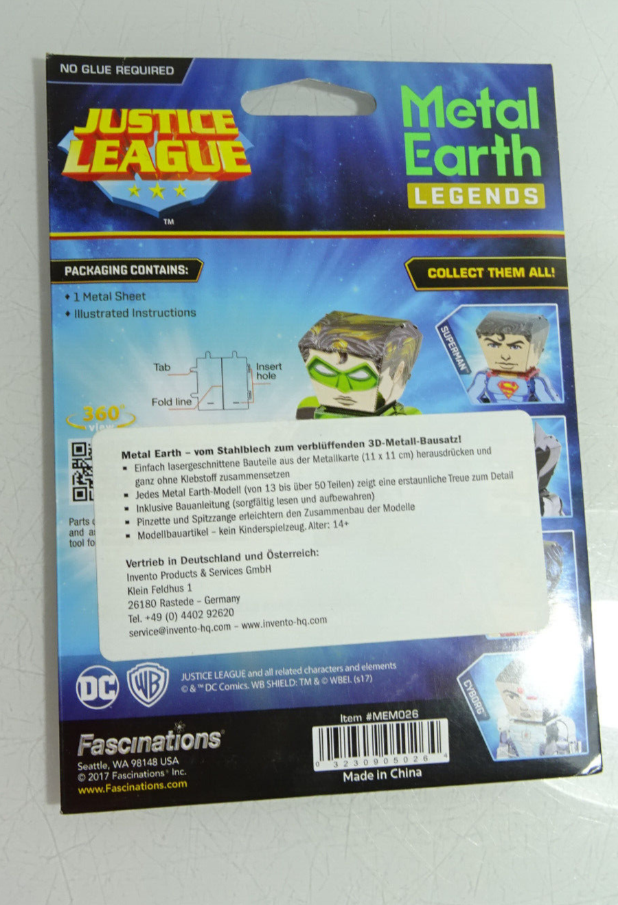 Fascinations Metal Earth Legends Bausatz 3 D Figur Green Lantern in OVP AR8194 – Bild 3