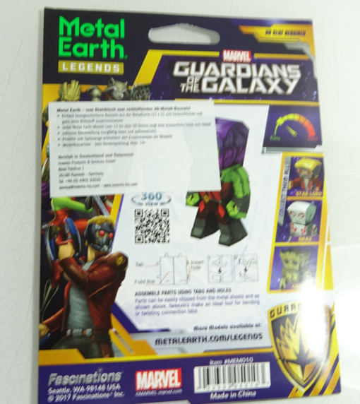 Fascinations Metall Earth Legends Bausatz 3 D Figur Gamora in OVP AR8175 – Bild 3