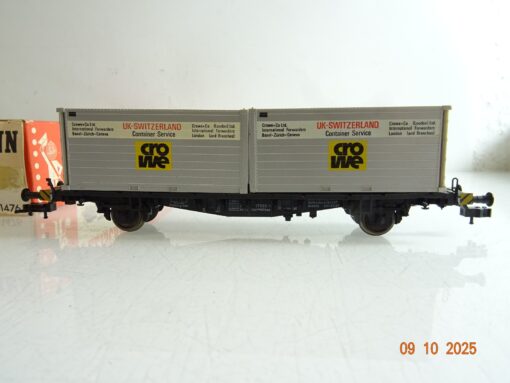 Fleischmann H0 1476 Containertragwagen mit Container der DB in OVP BH482 – Bild 3