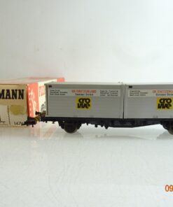 Fleischmann H0 1476 Containertragwagen mit Container der DB in OVP BH482