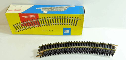 Fleischmann H0 1703 Gebogenes Gleis R357,5 5Stück siehe Foto in OVP CK1015