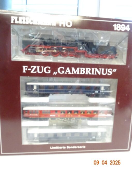 Fleischmann H0 1894 K AC Zugset 4tlg. F-Zug Gambrinus DB limitiert in OVP LE9946 – Bild 3