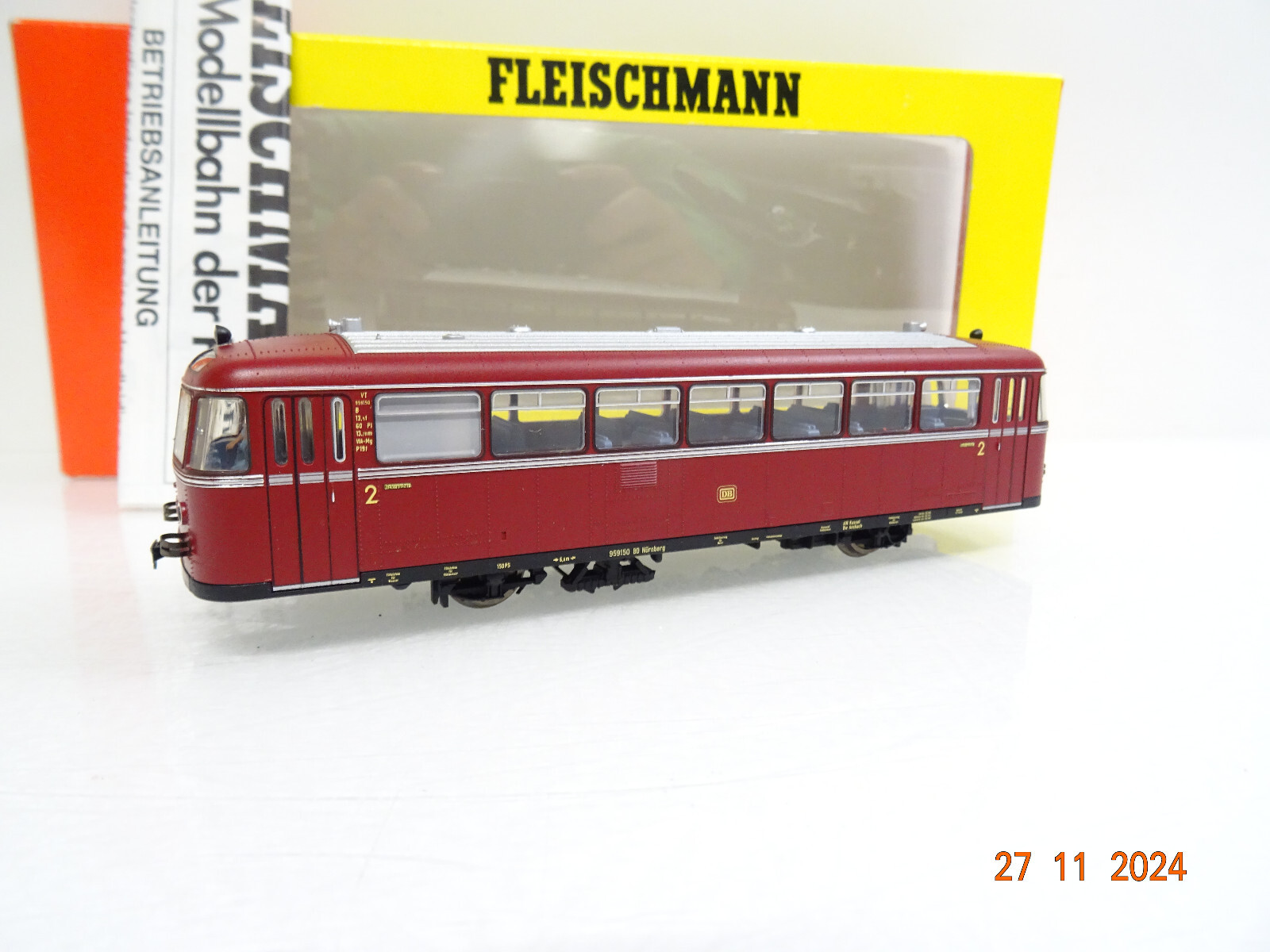 Fleischmann H0 4405 K Schienenbus Motorwagen VT 959 150 der DB in OVP LE7595