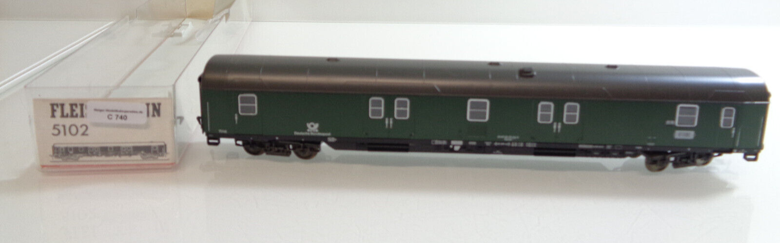 Fleischmann H0 5102 AC Bahnpostwagen Deutsche Bundespost in OVP C740