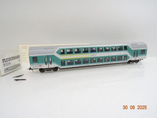Fleischmann H0 5124 K Doppelstockwagen 1./2.Kl. der DB Telekom in OVP JL3300