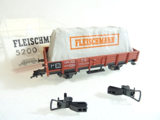 Fleischmann H0 5200 Niederbordwagen mit Plane der DB in OVP RR895 – Bild 3