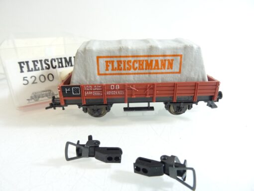 Fleischmann H0 5200 Niederbordwagen mit Plane der DB in OVP RR895