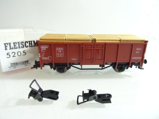 Fleischmann H0 5205 Hochbordwagen mit Ladung der DB in OVP RR722 – Bild 3