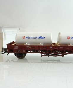 Fleischmann H0 52278703 K Rungenwagen mit 2 Gasbehälter der DB in OVP PR7382