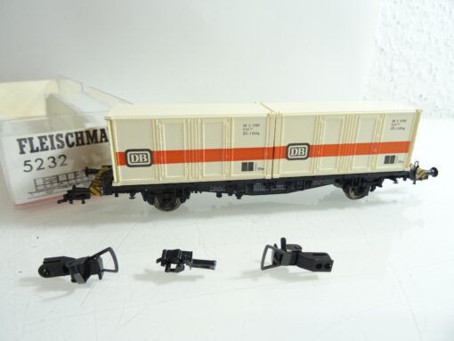 Fleischmann H0 5232 Containertragwagen der DB in OVP RR719 – Bild 3