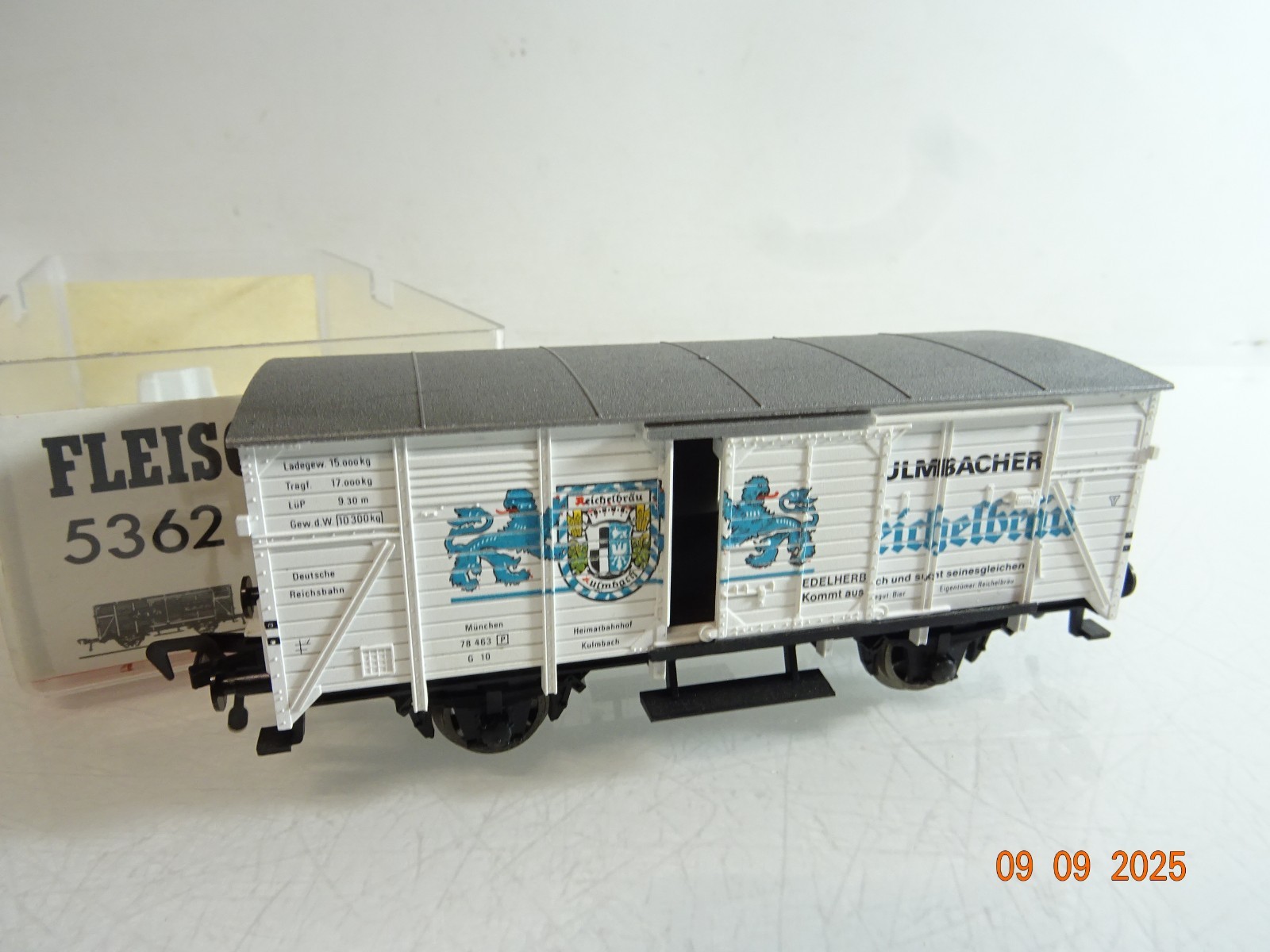 Fleischmann H0 5362 Güterwagen Kulmbacher Reichelbräu der DRG in OVP RR3469 – Bild 3