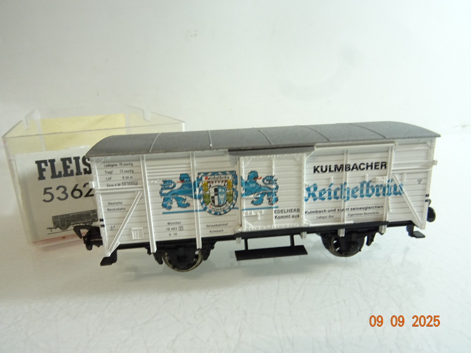 Fleischmann H0 5362 Güterwagen Kulmbacher Reichelbräu der DRG in OVP RR3469