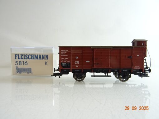 Fleischmann H0 5816 K geschl. Güterwagen Bremserhaus der K.P.E.V. in OVP BH204