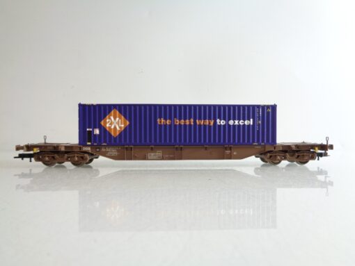 Fleischmann H0 Containertragwagen mit Container 2XL der DSB BH703 o. – Bild 3