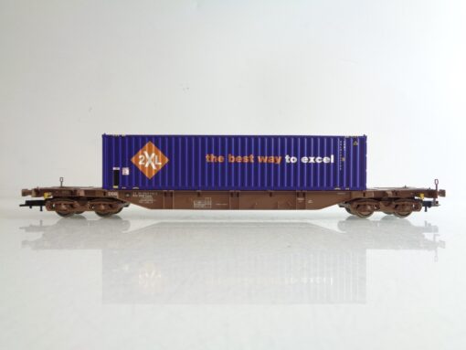 Fleischmann H0 Containertragwagen mit Container 2XL der DSB BH703 o.