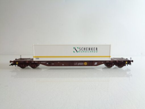 Fleischmann H0 Containertragwagen mit Container Schenker der DB BH700 o. – Bild 3