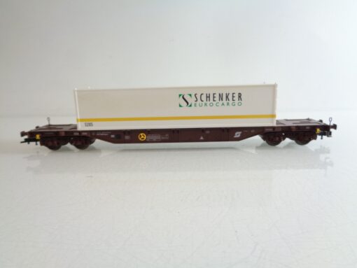 Fleischmann H0 Containertragwagen mit Container Schenker der DB BH700 o.
