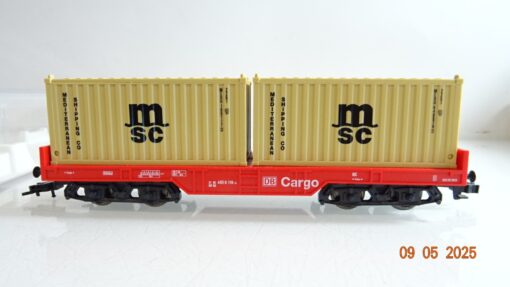 Fleischmann H0 Containerwagen mit 2 Container MSC der DB in EVP PR7557 – Bild 3