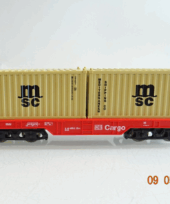 Fleischmann H0 Containerwagen mit 2 Container MSC der DB in EVP PR7557