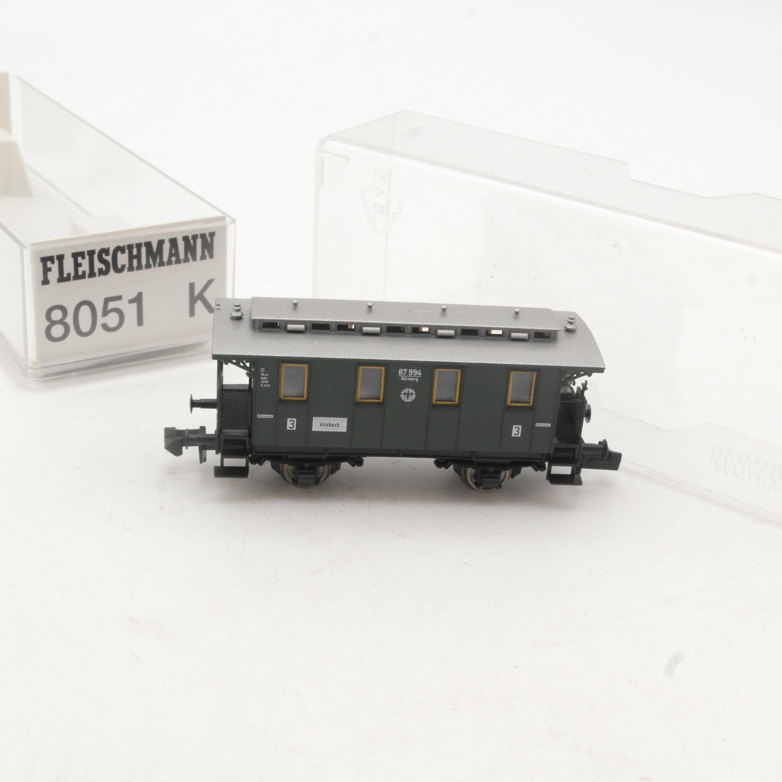 Fleischmann N 8051 K Abteilwagen 3. Klasse der DRG in OVP RR4957 – Bild 3