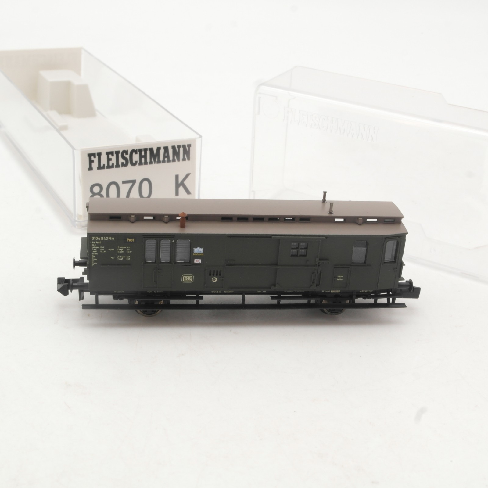 Fleischmann N 8070 K Postwagen Gepäckwagen der DB in OVP RR4956 – Bild 3