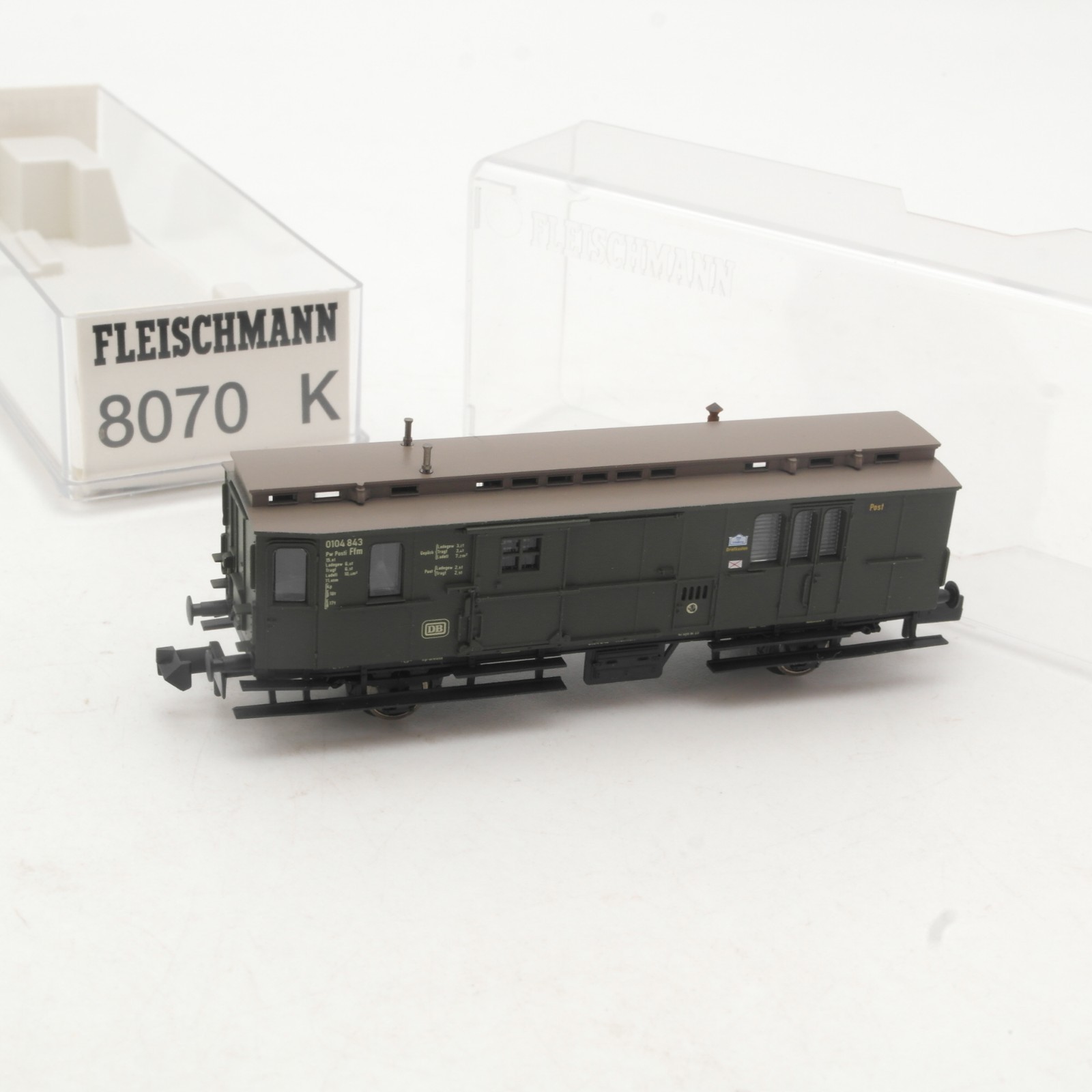 Fleischmann N 8070 K Postwagen Gepäckwagen der DB in OVP RR4956