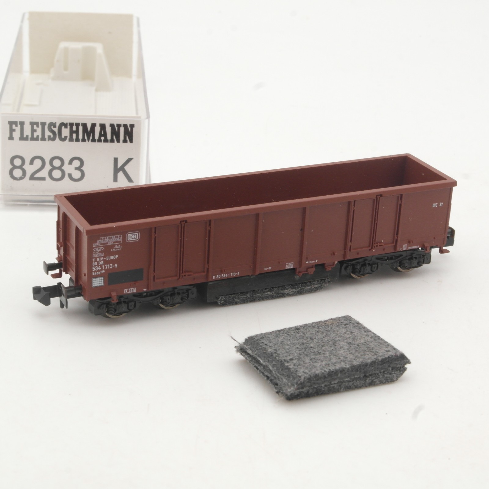 Fleischmann N 8283 K Hochbordwagen Reinigungswagen der DB in OVP RR5358