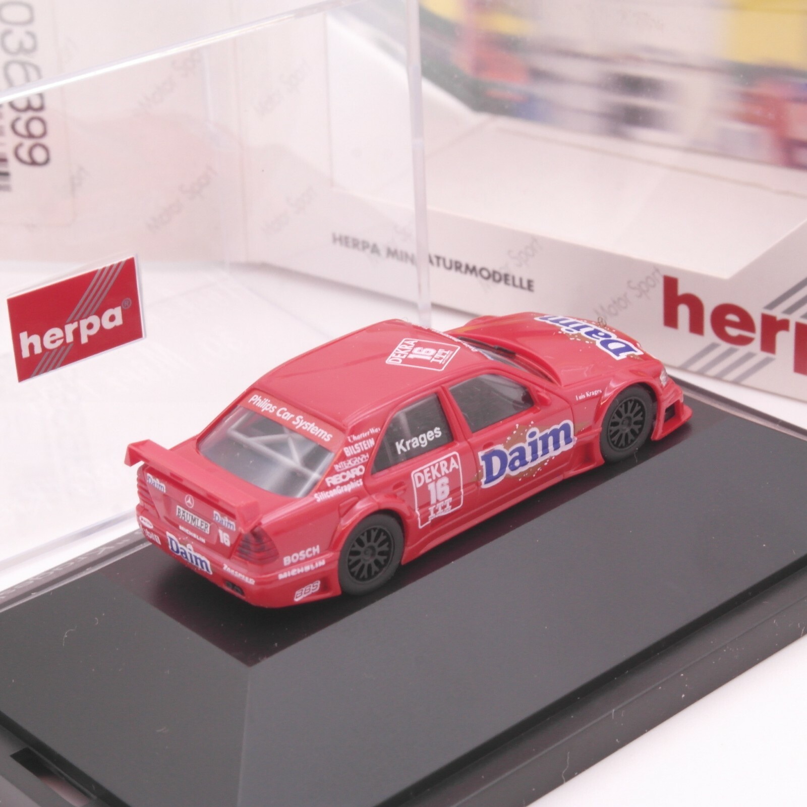 Herpa 1:87 036399 MB C180 AMG Krages Hockenheim Edition 1995 in OVP RT1599 – Bild 3