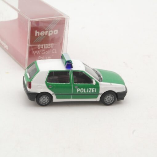 Herpa 1:87 041850 VW Golf Polizei in OVP RR3235 – Bild 3