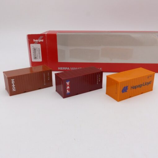 Herpa 1:87 076432-003 3 x 20ft. Container in OVP EX3929