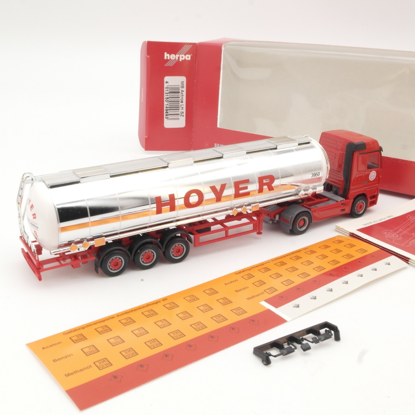 Herpa 1:87 149693 MB Actros LH Sattelzug Hoyer in OVP QR7699 – Bild 3