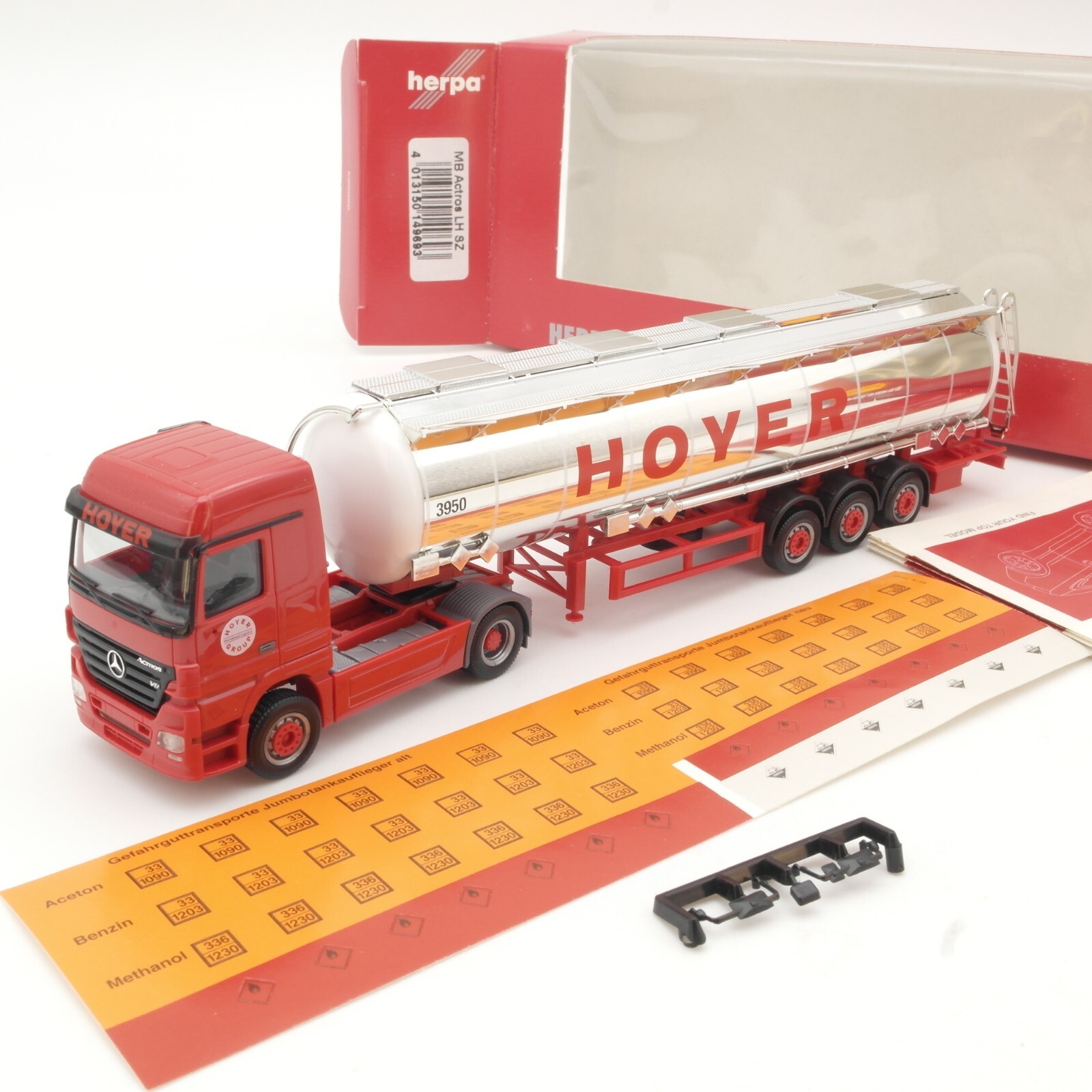 Herpa 1:87 149693 MB Actros LH Sattelzug Hoyer in OVP QR7699