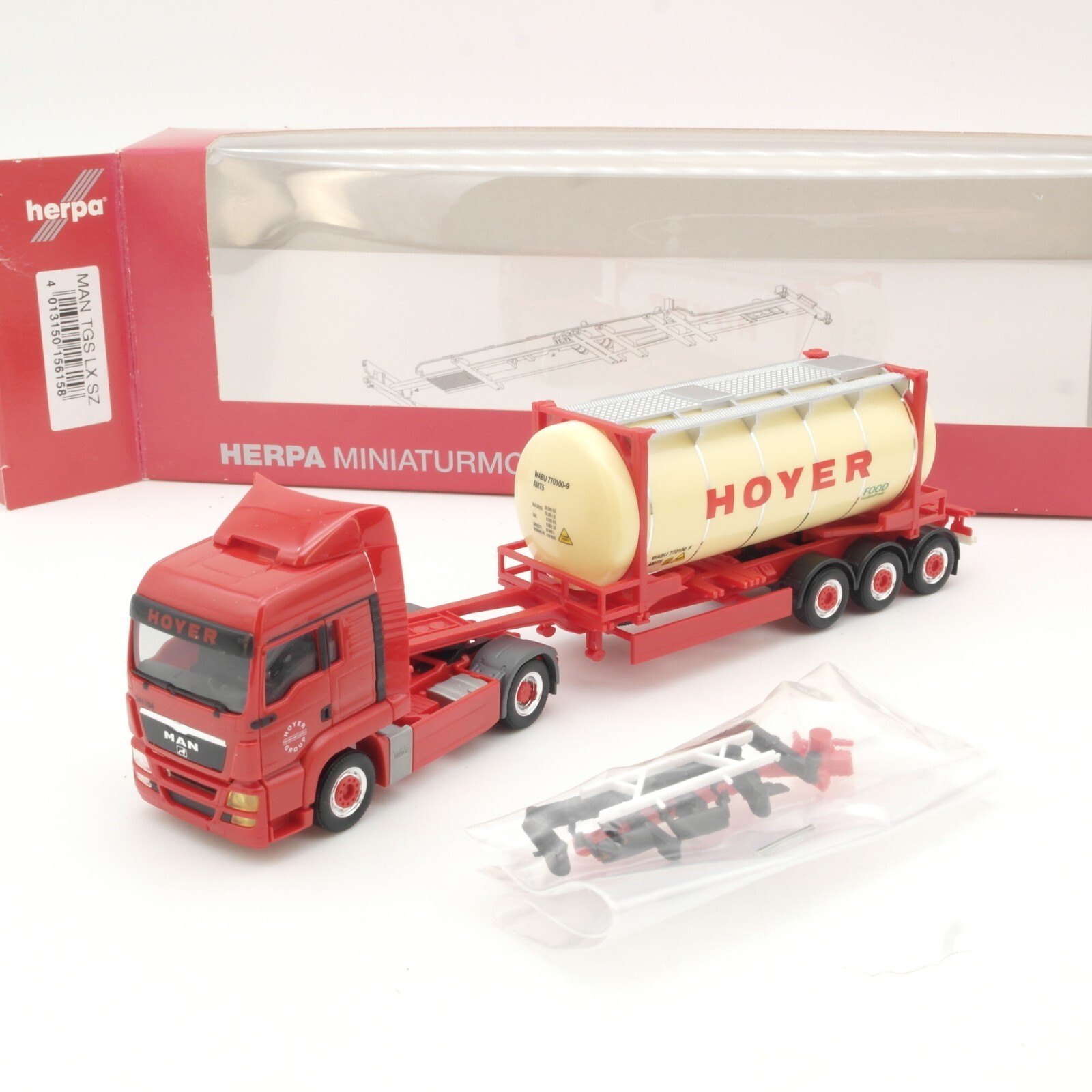 Herpa 1:87 156158 MAN TGS LX Tank-Sattelzug Hoyer in OVP QR7558