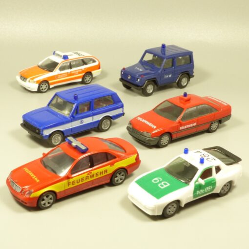 Herpa 1:87 6er-Pack diverse Einsatzfahrzeuge in Tüte siehe Bilder o. EX5023