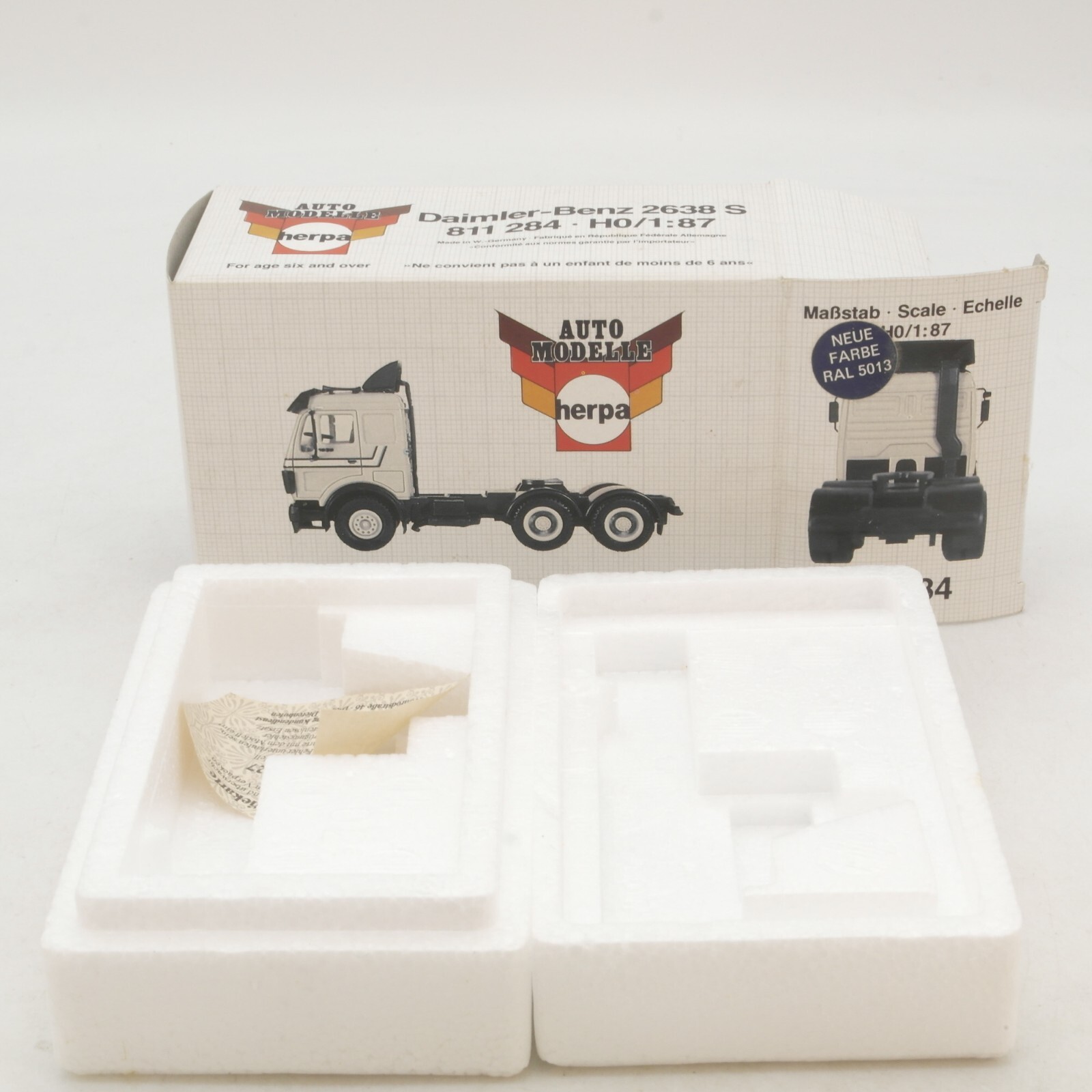 Herpa 1:87 Leerverpackung für 811 284 Daimler Benz 2638 S RG4901