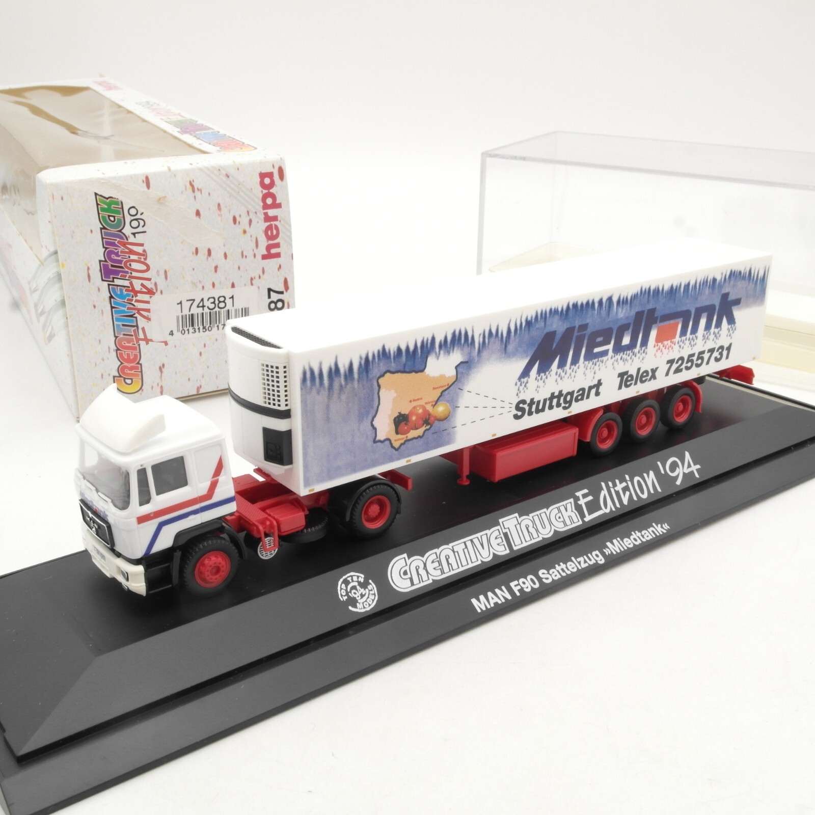 Herpa 1:87 MAN F 90 Sattelzug Miedtank Edition 94 in EVP RA9557